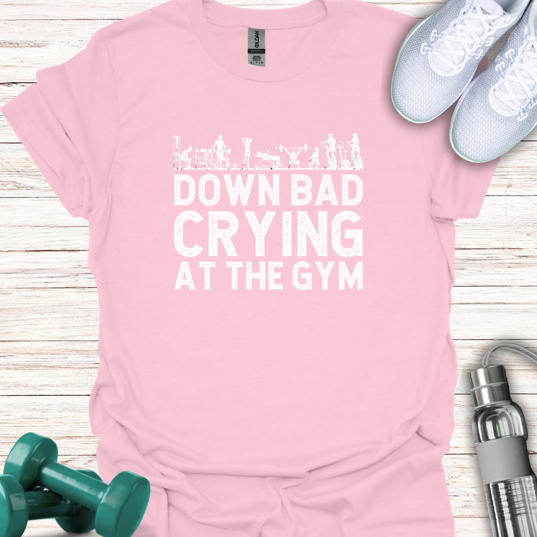 Down bad crying at the gym