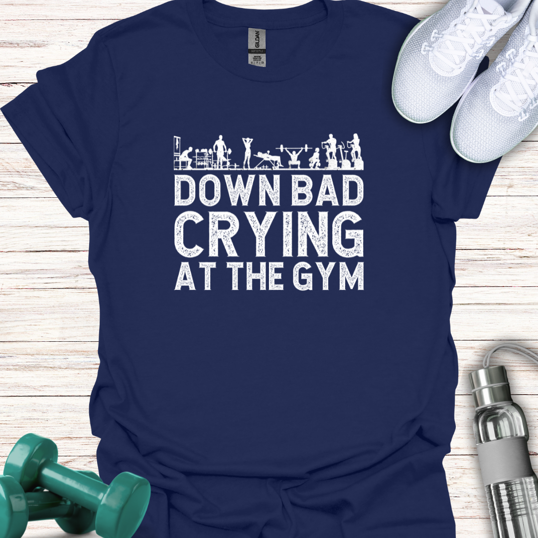 Down bad crying at the gym