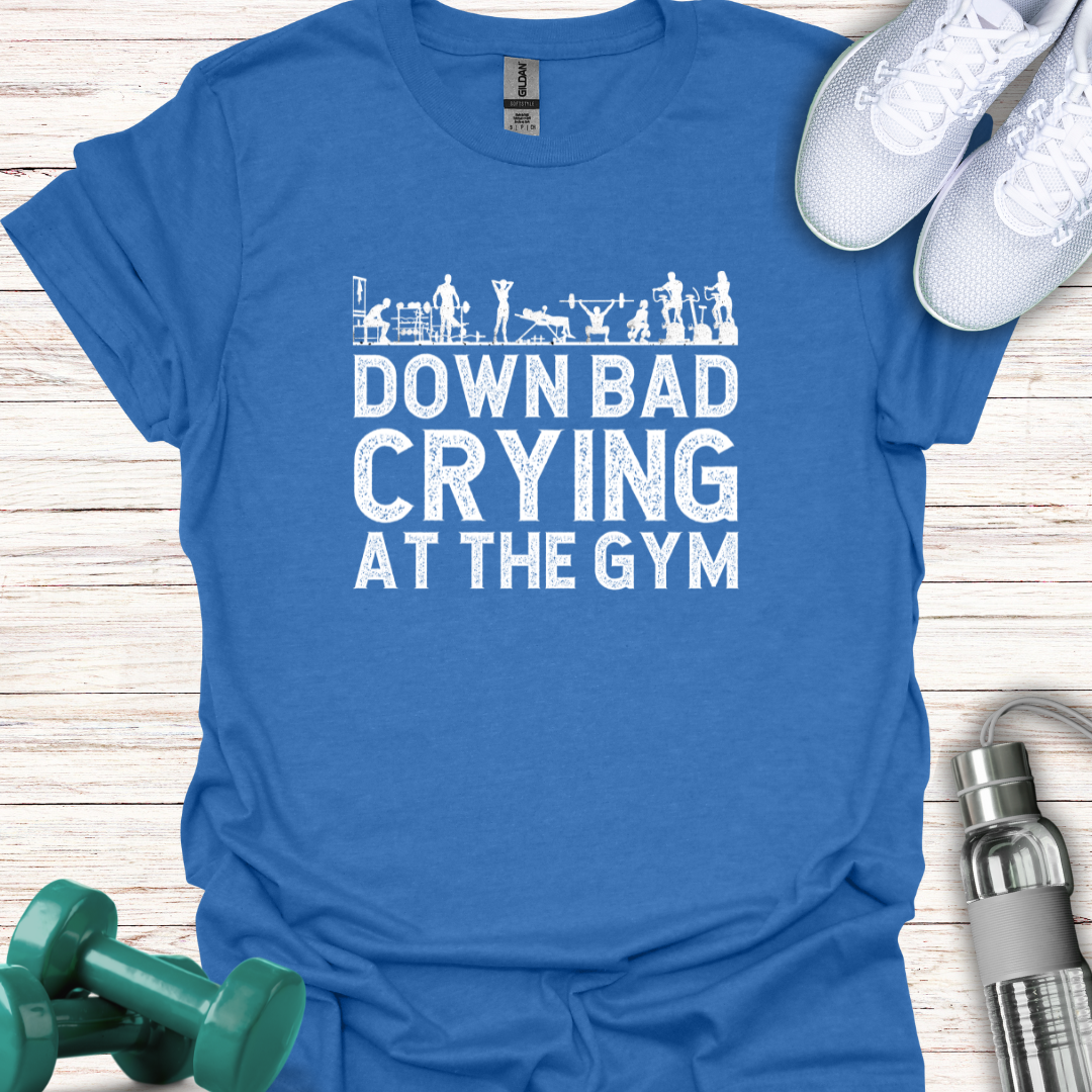 Down bad crying at the gym