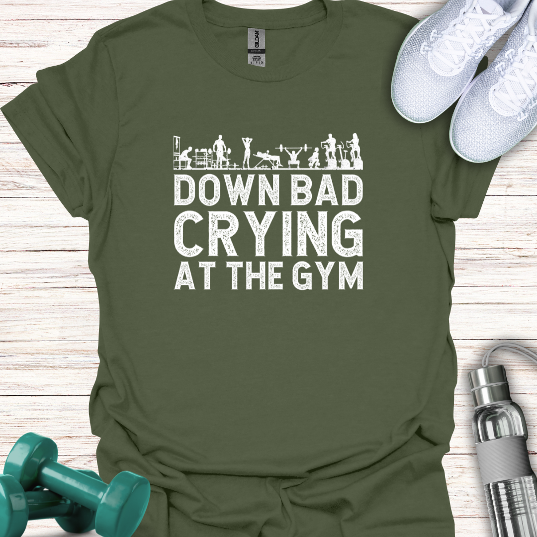 Down bad crying at the gym