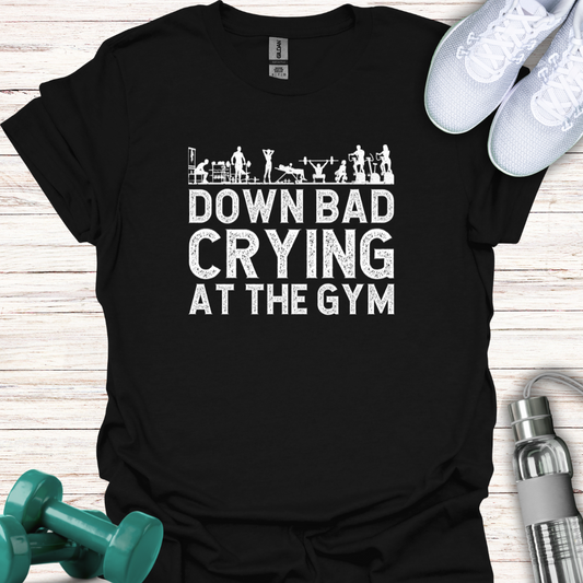 Down bad crying at the gym