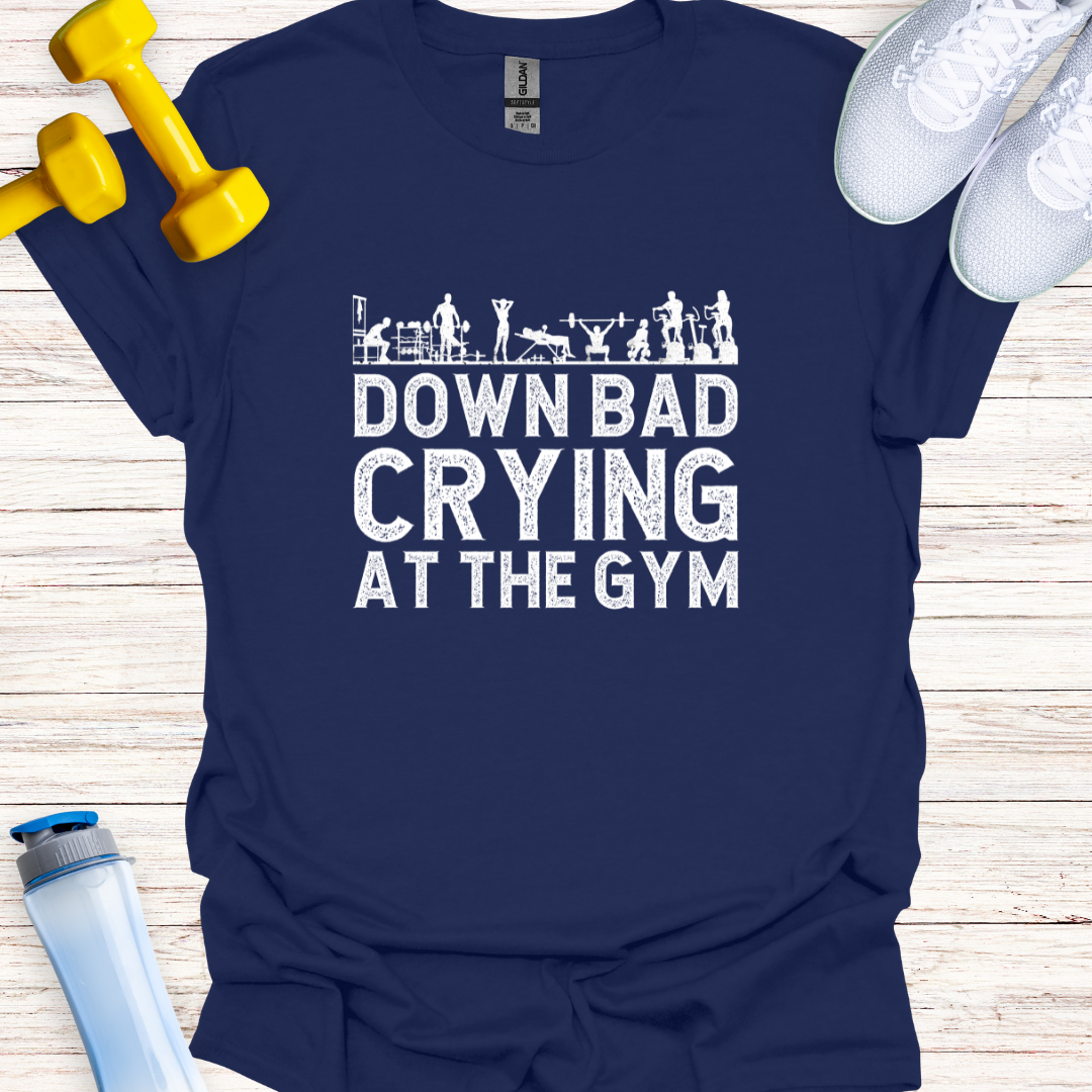 Down bad crying at the gym