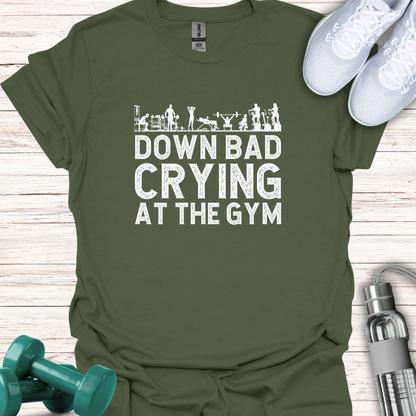 Down bad crying at the gym