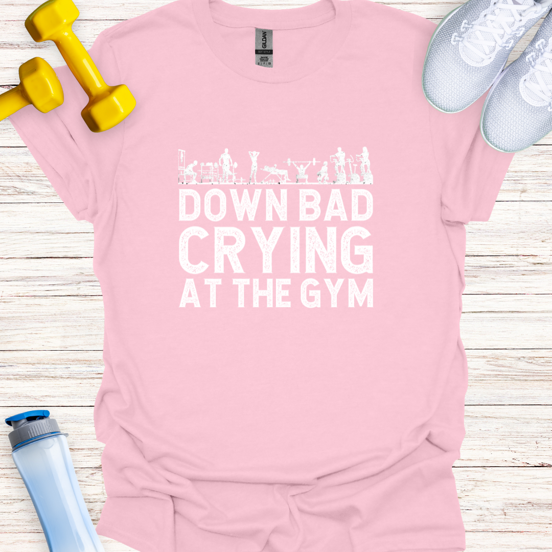 Down bad crying at the gym